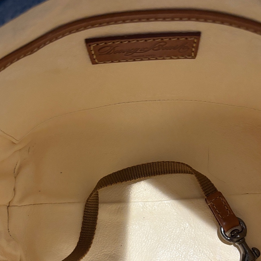 Dooney & Bourke - Raleigh Small Roxy Bag Ocean Blue Leather with Tan Trim - Picture 4 of 8